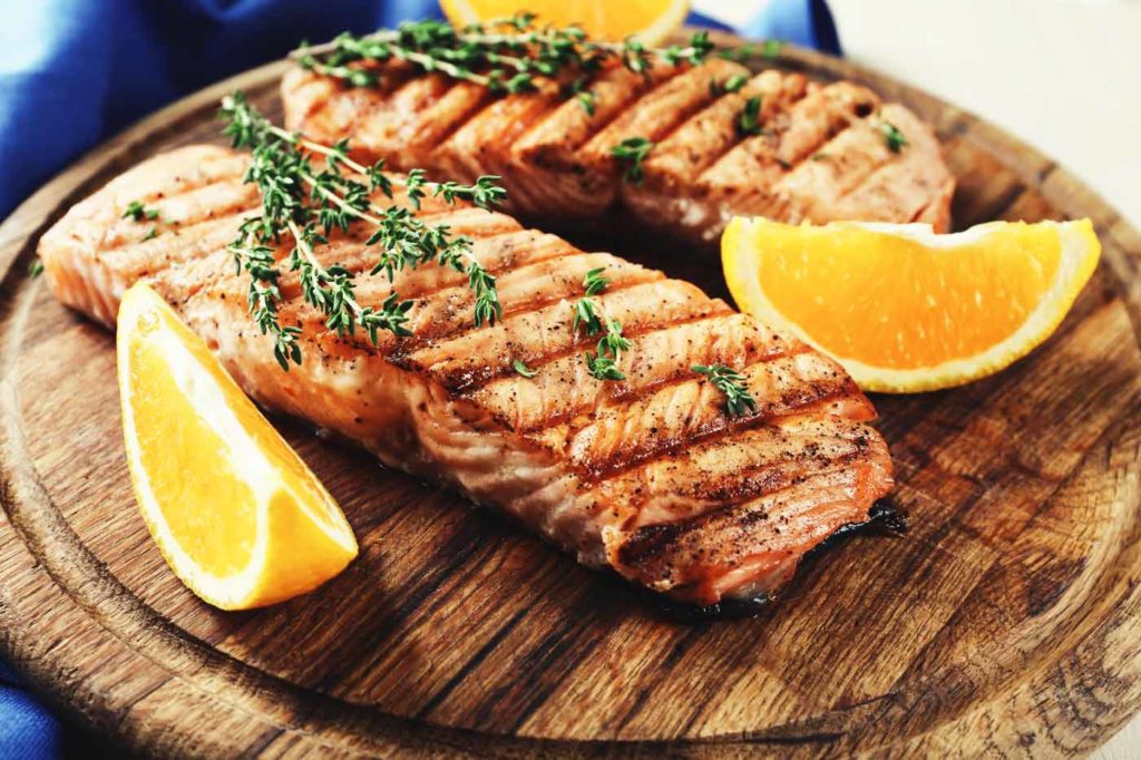 Lachs vom Kontaktgrill